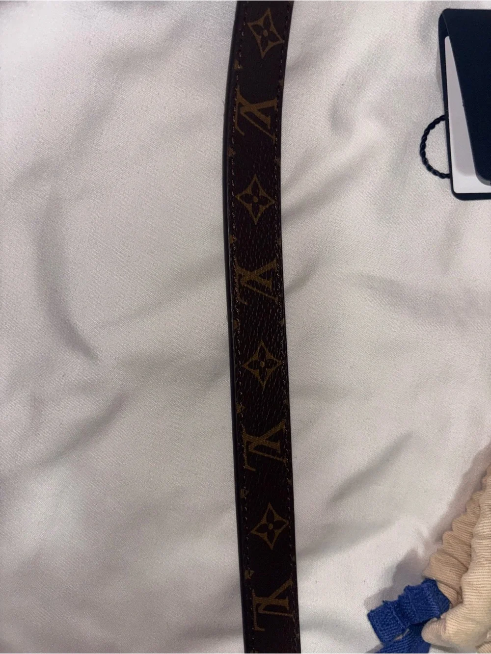 Louis Vuitton Brown Monogram Belt with Gold LV Buckle